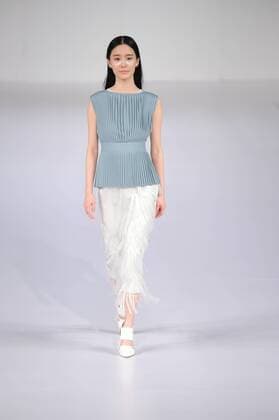 BEIJING, CHINA - MARCH 29: (CHINA OUT) A model showcases designs on the runway at DUXI Collection during the Mercedes-Benz China Fashion Week Autumn Winter 2016 2017 at Beijing Hotel on March 29, 2016 in Beijing, China.  CFP481873082