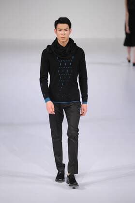 BEIJING, CHINA - MARCH 29: (CHINA OUT) A model showcases designs on the runway at DUXI Collection during the Mercedes-Benz China Fashion Week Autumn Winter 2016 2017 at Beijing Hotel on March 29, 2016 in Beijing, China.  CFP481873088