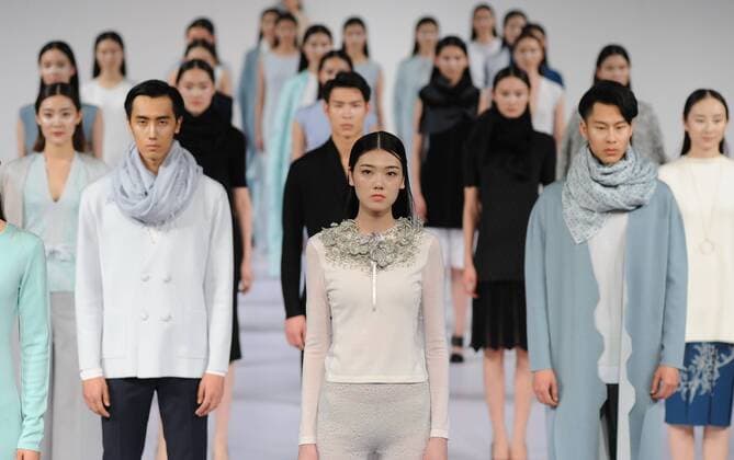 BEIJING, CHINA - MARCH 29: (CHINA OUT) Models showcase designs on the runway at DUXI Collection during the Mercedes-Benz China Fashion Week Autumn Winter 2016 2017 at Beijing Hotel on March 29, 2016 in Beijing, China.  CFP481873106