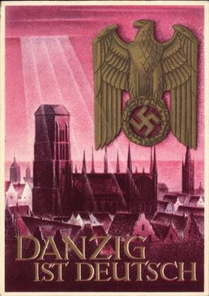 Ganzsachen Danzig ist Deutsch, Marienkirche, NSDAP Propaganda !AUFNAHMEDATUM GESCHÄTZT!