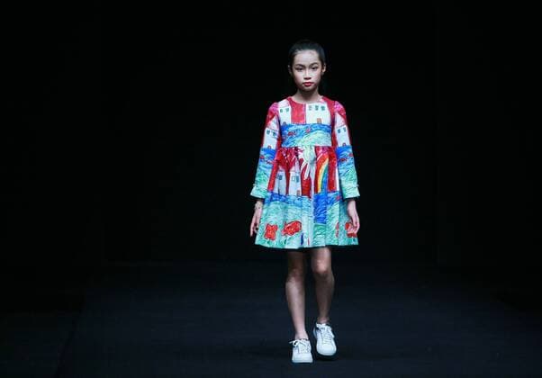 BEIJING, CHINA - MARCH 29: (CHINA OUT) A model showcases designs on the runway at MINI PETREL Collection during the Mercedes-Benz China Fashion Week Autumn Winter 2016 2017 at 751D¡¤PARK on March 29, 2016 in Beijing, China.  CFP481886759