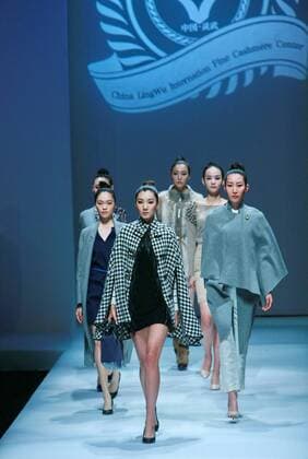 BEIJING, CHINA - MARCH 29: (CHINA OUT) Models showcase designs on the runway at Ling Wu Fine Cashmere Fashion Brands Joint Collection during the Mercedes-Benz China Fashion Week Autumn Winter 2016 2017 at 751D¡¤PARK on March 29, 2016 in Beijing, China.  CFP481886700