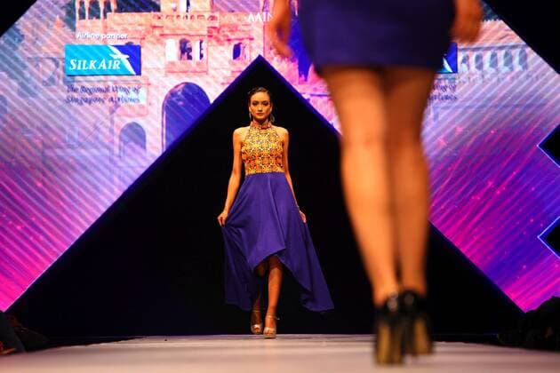 TGIF Nepal Fashion week begins A model walks on the ramp during the TGIF Nepal Fashion week.  ArchanaxShrestha