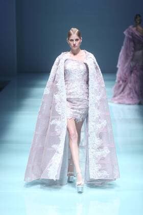 BEIJING, CHINA - MARCH 30: (CHINA OUT) A model showcases designs on the runway at JUSERE Collection during the Mercedes-Benz China Fashion Week Autumn Winter 2016 2017 at 751D.Park on March 30, 2016 in Beijing, China.  CFP481928243