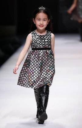 BEIJING, CHINA - MARCH 30: (CHINA OUT) A model showcases designs on the runway at J.Queen & Little Collection during the Mercedes-Benz China Fashion Week Autumn Winter 2016 2017 at Beijing Hotel on March 30, 2016 in Beijing, China.  CFP481930900