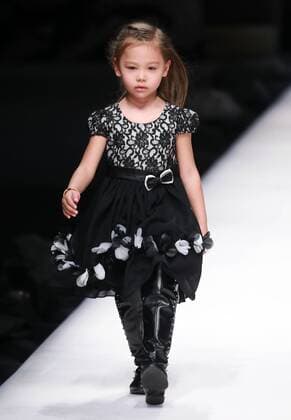 BEIJING, CHINA - MARCH 30: (CHINA OUT) A model showcases designs on the runway at J.Queen & Little Collection during the Mercedes-Benz China Fashion Week Autumn Winter 2016 2017 at Beijing Hotel on March 30, 2016 in Beijing, China.  CFP481930903