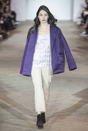 (160403) -- TBILISI, April 3, 2016 -- A model presents a creation by Nini Chelidze from Georgia during the Tbilisi Fall & Winter Fashion Week 2016-2017 in Tbilisi, capital of Georgia, on April 3, 2016. ) GEORGIA-TBILISI-FALL & WINTER FASHION WEEK GiorgixInduashvili 