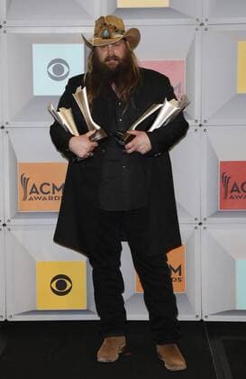 April 3, 2016 - Las Vegas, NV, United States - 03 April 2016 - Las Vegas, Nevada - Chris Stapleton. 51st Academy of Country Music Awards, ACM Awards, held at MGM Grand Garden Arena. Photo Credit: MJT AdMedia Las Vegas United States - ZUMAa123