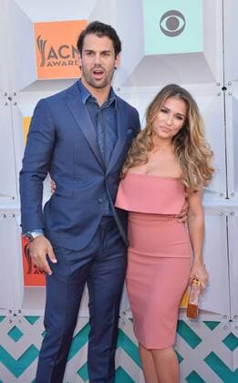 Country Music Awards in Las Vegas April 3, 2016 - Las Vegas, Nevada, United States of America - Recording artist Jessie James Decker and husband NFL player Eric Decker attend the 51st Academy Of Country Music Awards on April 3, 2016 at MGM Grand Arena in Las Vegas, Nevada Las Vegas United States of America - ZUMAt114