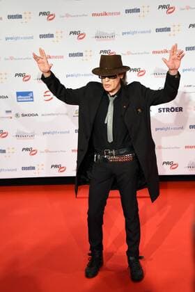 04.04..2016 xmfx Frankfurt am Main, Messe red carpet, Roter Teppich PRG Live Entertainment Award (LEA) 2016 Panikrocker Udo Lindenberg rockt hier den roten Teppich