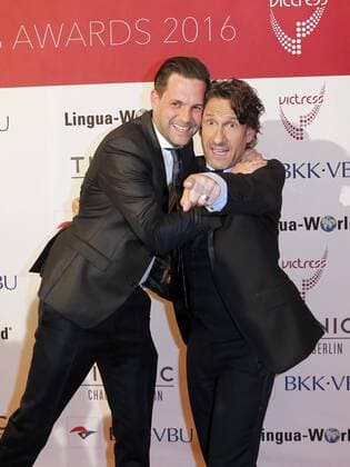Matthias Killing, Frank-Willy Wild bei der Verleihung VICTRESS Award 2016 im Hotel Titanic Chausseestr. Berlin.