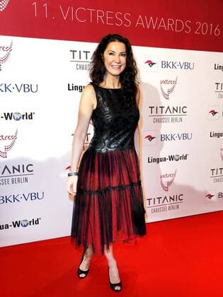 Mariella Ahrens bei der Verleihung VICTRESS Award 2016 im Hotel Titanic Chausseestr. Berlin.
