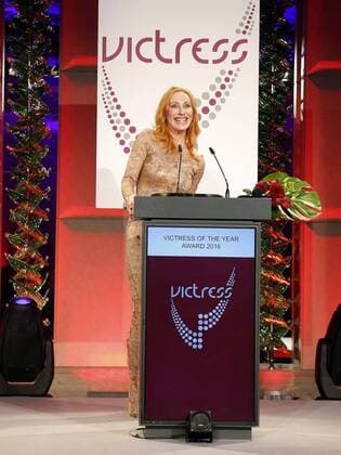 Andrea Sawatzki, bei der Verleihung VICTRESS Award 2016 im Hotel Titanic Chausseestr. Berlin.