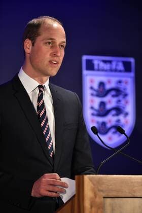Prinz William feiert 10 Jahre Präsidentschaft des Englischen Fußballverbandes . 06 04 2016. London, United Kingdom. The Duke of Cambridge speaking at a lunch at Wembley Stadium in London, to mark his 10th anniversary as President of the Football Association.  xi-Imagesx xi-Imagesx IIM-12359-0014