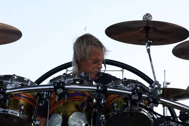 Sep. 3, 2011 - Virginia Beach, Virginia, U.S. - Drummer FRANK BEARD of ZZ TOP that little ol band from Texas shows why they are rock legends as they blow away the crowd at the Verizon Wireless American Music Festival in Virginia Beach. - ZUMAm90_