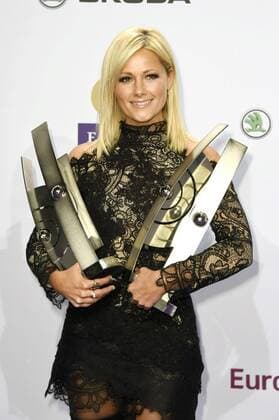 Helene Fischer it den Echos für Album des Jahres, für Crossover, die beste Musik-DVD Blu-ray national und den besten Live-Act national bei der 25. Verleihung des Echo 2016 in der Messe Berlin. Berlin, 07.04.2016 Foto:xFredericx xFuturexImage