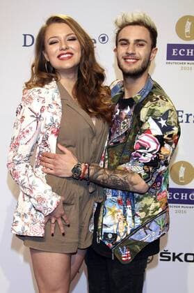 Joelina Drews mit Freund Marc Aurel Zeeb bei der 25. Verleihung des Echo 2016 in der Messe Berlin. Berlin, 07.04.2016 Foto:xgbrcix xFuturexImage