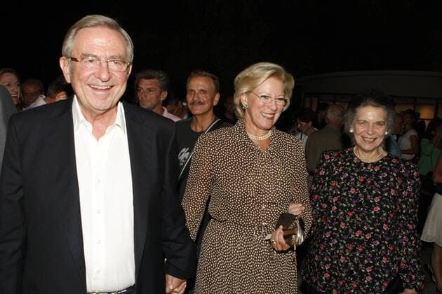 Sept. 11, 2011 - Athens, Greece - King CONSTANTINE with his wife Queen ANNE-MARIE of Greece and his sister Princess IRENE of Greece attends the concert of the Greek composer Stavros Xarhakos at the ancient theater of Herodes Atticus. - ZUMAv62_