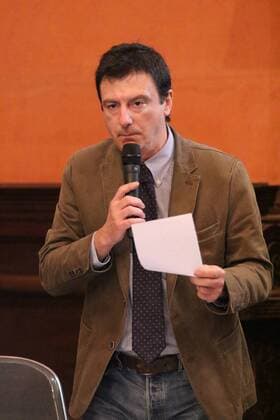 Italy: Minister of Defence Roberta Pinotti awarded the Premio Napoli Cittˆ di Pace Ottavio Lucarelli during the eighth edition of the Premio Napoli Cittˆ di Pace. Roberta Pinotti awarded the eighth edition of the Premio Napoli Cittˆ di Pace.  SalvatorexEsposito