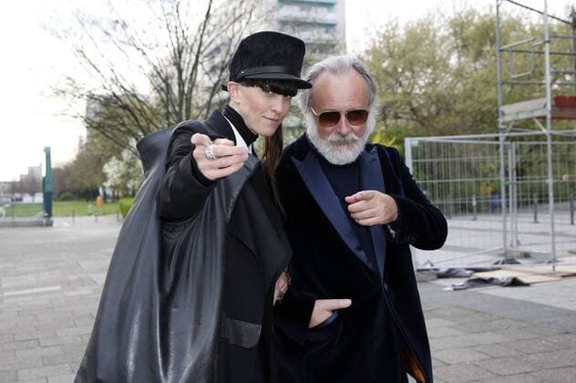 Esther Perbandt und Friedrich Liechtenstein bei der Eröffnung des Filmfestivals achtung berlin - new berlin film award mit dem Film Mann im Spagat: Pace, Cowboy, Pace im Kino International. Berlin, 13.04.2016 Foto:xS.xGabschx xFuturexImage