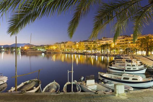 Hafen, Port d Alcudia, Mallorca, Balearen, Spanien