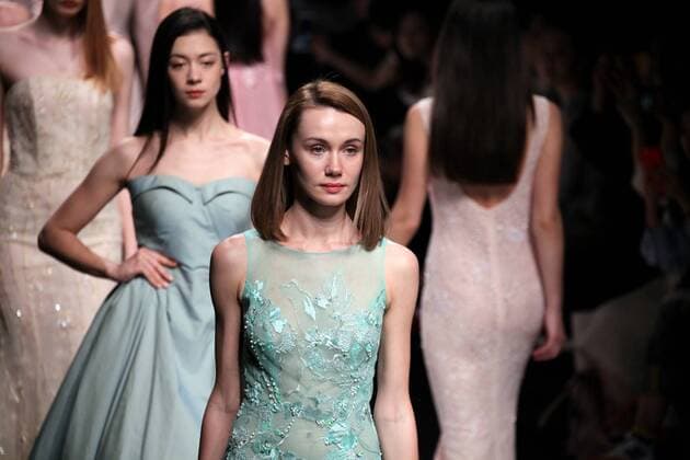 (160415) -- SHANGHAI, April 14, 2016 -- Models present creations by the brand Lacava during the Shanghai Fashion Week in Shanghai, east China, April 14, 2016. ) (ry) CHINA-SHANGHAI-FASHION WEEK (CN) ZhuangxYi 