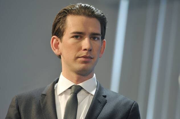Sebastian Kurz (Aussenminister Oesterreich), Einzelbild,angeschnittenes Einzelmotiv,Portraet,Portrait,Porträt.