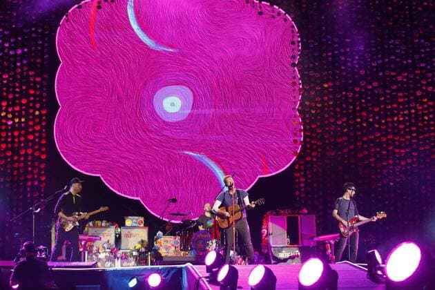 Coldplay Konzert in Mexiko April 15, 2016 - Mexico - CIUDAD DE MEXICO.- MusicMusica-Coldplay.- La banda britanica Coldplay durante el concierto que ofrecio el Foro Sol de la Ciudad de Mexico, la noche de este viernes 15 de abril de 2016.  - ZUMAu78_