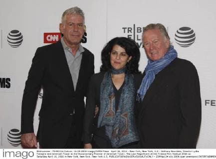 April 16, 2016 - New York, New York, U.S - Anthony Bourdain, Director Lydia Tenaglia and Jeremiah Tower at the Documentary Premier of Jeremiah Tower: The Last Magnificent at the Tribeca Film Festival 2016 on Saturday April 16, 2016 in New York, New York. New York U.S. - ZUMAp124