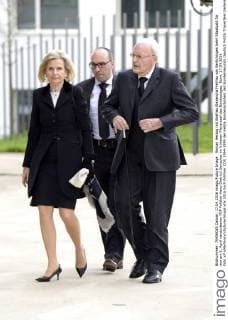 Roman Herzog mit Ehefrau Alexandra Freifrau von Berlichingen beim Staatsakt für den am 1. April verstorbenen FDP Politker Hans-Dietrich Genscher im früheren Plenarsaal das Bundestages. Bonn, 17.04.2016 Foto:xP.xMertensx xFuturexImage