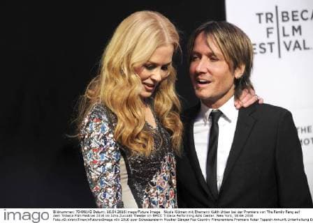 Nicole Kidman mit Ehemann Keith Urban bei der Premiere von The Family Fang auf dem Tribeca Film Festival 2016 im John Zuccotti Theater im BMCC Tribeca Performing Arts Center. New York, 16.04.2016 Foto:xD.xVanxTinex xFuturexImage