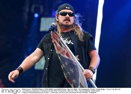 April 16, 2016 - Fort Lauderdale, Florida, United States - Johnny Van Zant of Lynyrd Skynyrd performs onstage during the 2016 Tortuga Music Festival - Day 2. Fort Lauderdale United States - ZUMAw109