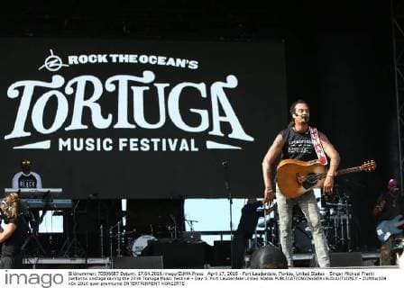 April 17, 2016 - Fort Lauderdale, Florida, United States - Singer Michael Franti performs onstage during the 2016 Tortuga Music Festival - Day 3. Fort Lauderdale United States - ZUMAw109