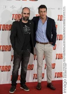 Luis Tosar and Mario Casas attends to the presentation of the spanish film Toro at Hotel Hesperia in Madrid, April 19,2016.  (20160419030)