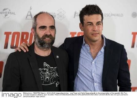 Luis Tosar and Mario Casas attends to the presentation of the spanish film Toro at Hotel Hesperia in Madrid, April 19,2016.  (20160419029)