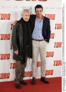 Jose Sacristan and Mario Casas attends to the presentation of the spanish film Toro at Hotel Hesperia in Madrid, April 19,2016.  (20160419048)
