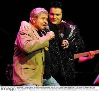 May 19, 2011 - Durham, North Carolina; USA - (L-R) Singer Actor BEN JONES also known as COOTER DAVENPORT who played in the television series The Dukes of Hazzard and NATHAN STANLEY performs live as his 2011 tour makes a stop at The Carolina Theater located in downtown Durham. Copyright 2011 Jason Moore. - ZUMAm78_