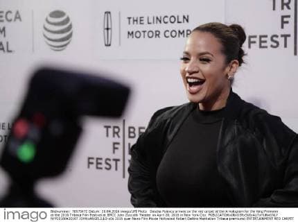 Dascha Polanco arrives on the red carpet at the A Hologram for the King Premiere at the 2016 Tribeca Film Festival at BMCC John Zuccotti Theater on April 20, 2016 in New York City.  NYP20160420107 JOHNxANGELILLO