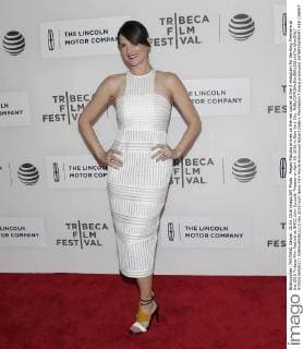 Megan Maczko arrives on the red carpet at the A Hologram for the King Premiere at the 2016 Tribeca Film Festival at BMCC John Zuccotti Theater on April 20, 2016 in New York City.  NYP20160420117 JOHNxANGELILLO