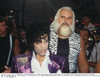 Prince (Obituary) Los Angeles.CA.USA. Prince and his minder Chick Huntsbury in the mid 1980 s. . LMK30-LIB210416-001. 