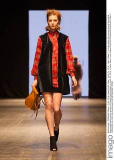April 21, 2016 - Lodz, Poland - A model walks the runway during the Marta Kuszynska fashion show as part of Poland Fashion Week on April 21, 2016 in Lodz, Polan. Lodz Poland  - ZUMAn230