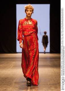 April 21, 2016 - Lodz, Poland - A model walks the runway during the Marta Kuszynska fashion show as part of Poland Fashion Week on April 21, 2016 in Lodz, Polan. Lodz Poland  - ZUMAn230