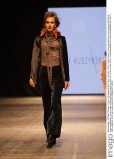 April 21, 2016 - Lodz, Poland - A model walks the runway during the Marta Kuszynska fashion show as part of Poland Fashion Week on April 21, 2016 in Lodz, Polan. Lodz Poland  - ZUMAn230