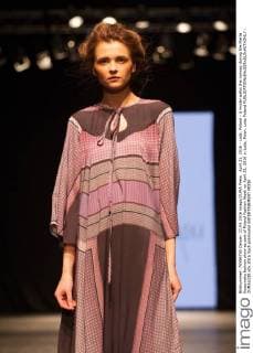 April 21, 2016 - Lodz, Poland - A model walks the runway during the Marta Kuszynska fashion show as part of Poland Fashion Week on April 21, 2016 in Lodz, Polan. Lodz Poland  - ZUMAn230