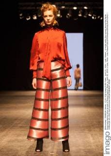 April 21, 2016 - Lodz, Poland - A model walks the runway during the Marta Kuszynska fashion show as part of Poland Fashion Week on April 21, 2016 in Lodz, Polan. Lodz Poland  - ZUMAn230