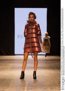 April 21, 2016 - Lodz, Poland - A model walks the runway during the Marta Kuszynska fashion show as part of Poland Fashion Week on April 21, 2016 in Lodz, Polan. Lodz Poland  - ZUMAn230