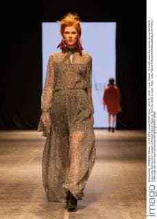 April 21, 2016 - Lodz, Poland - A model walks the runway during the Marta Kuszynska fashion show as part of Poland Fashion Week on April 21, 2016 in Lodz, Polan. Lodz Poland  - ZUMAn230