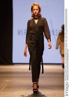 April 21, 2016 - Lodz, Poland - A model walks the runway during the Marta Kuszynska fashion show as part of Poland Fashion Week on April 21, 2016 in Lodz, Polan. Lodz Poland  - ZUMAn230