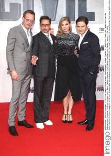 Paul Bettany, Robert Downey Jr., Emily Van Camp und Daniel Brühl bei der Premiere des Kinofilms The First Avenger: Civil War Captain America: Civil War im CineStar Sony Center. Berlin, 21.04.2016 Foto:xgbrcix xFuturexImage