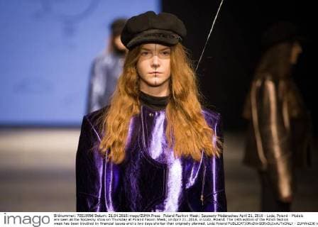 Poland Fashion Week: Szczesny Modenschau April 21, 2016 - Lodz, Poland - Models are seen at the Szczesny show on Thursday at Poland Fasion Week, on April 21, 2016, in Lodz, Poland. The 14th edition of the Polish fashion week has been troubled by financial issues and is two days shorter than originally planned. Lodz Poland  - ZUMAn230